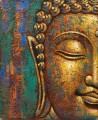 Buddha head in bronze Buddhism